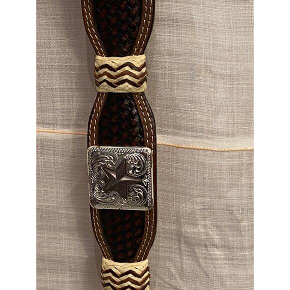 Ranger Belt Co Western/Cowboy Leather Belt Sz 34 Genuine Handtooled Leather - Picture 7 of 10